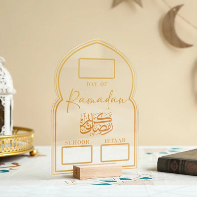 Calendrier du Ramadan en acrylique