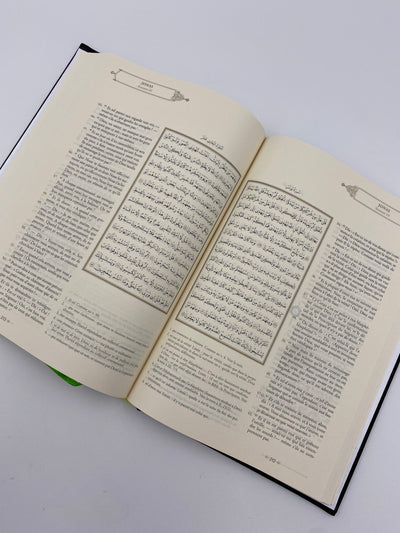 Der edle Koran Grau Französisch-Arabisch