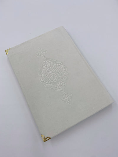 Le noble Coran couverture en daim BLANC