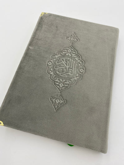 Le Noble Coran couverture en daim GRIS