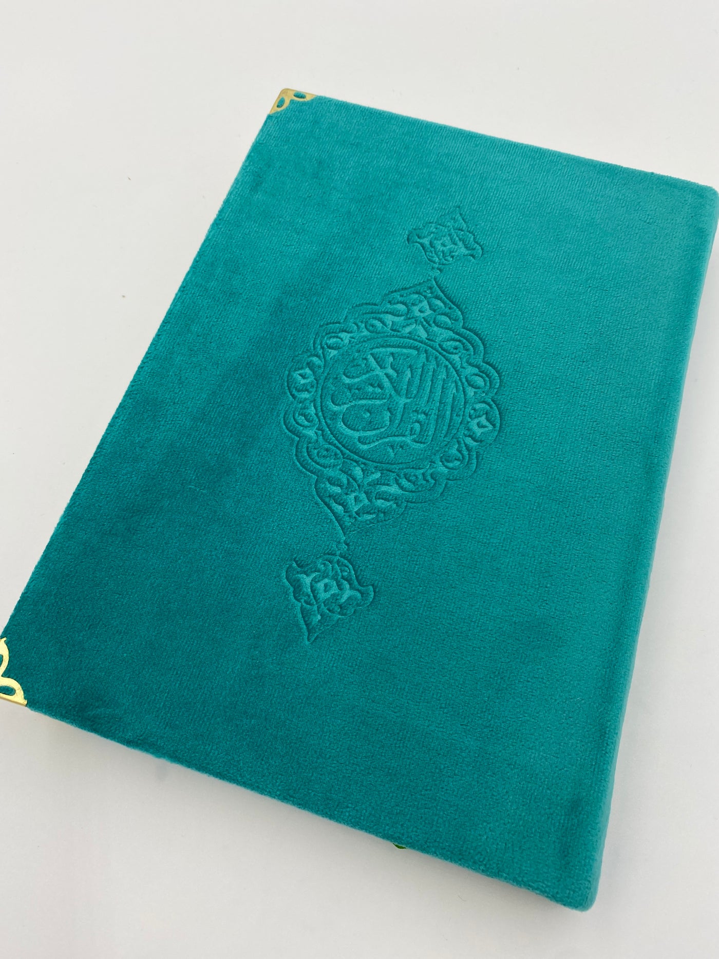 Le noble Coran couverture en daim BLEU