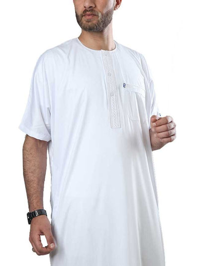 White Qamis short sleeve