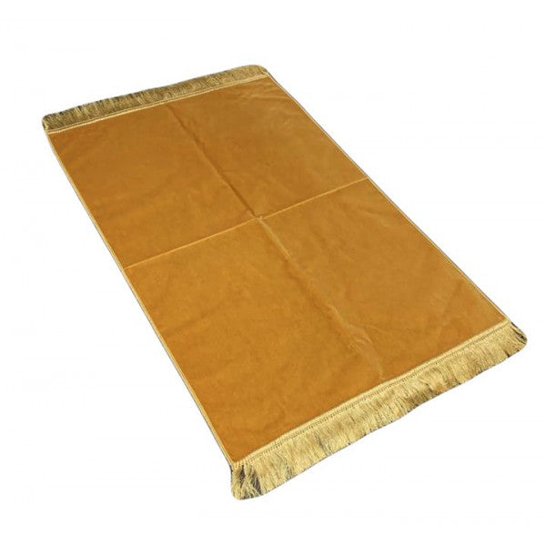 Luxury velvet prayer rug GOLDEN YELLOW